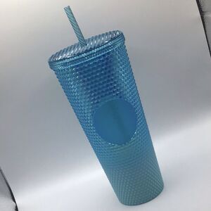 Starbucks 2023 Cold Cup Blue Ombré Gradient Studded Tumbler Winter Venti 24 oz